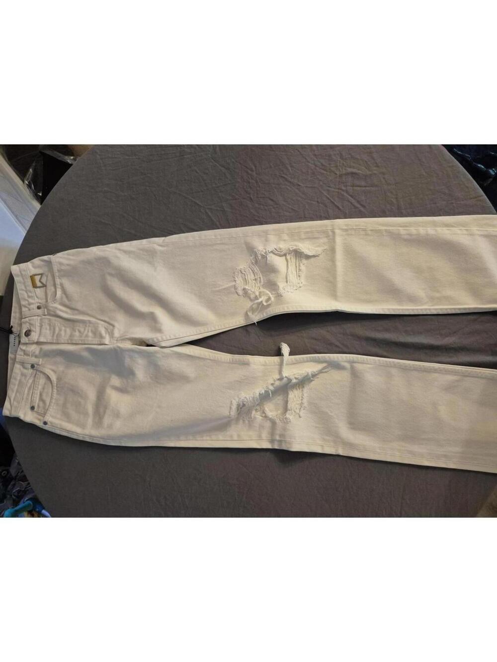 Rhude White Distressed Denim Jeans Size 29